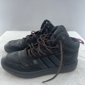 Adidas Hoops 3.0 Mid WTR Shoes Mens Size 8 Black Winter Basketball Sneakers